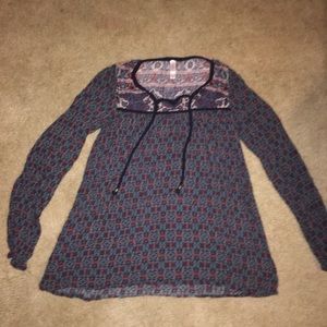 Xhilaration long sleeve BoHo Top